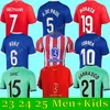 23 24 25 R.de Paul Atlético Madrids Jerseys de fútbol Griezmann Lemar Morata 120 aniversario M.Llorente Koke Saul Correa Barrios Reinildo Camisa de fútbol Men Kits Kits Kits