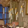 魔法の杖付きFLOATING FLAMERSE CANDLESライトLEDリモコン電気めちゃくちゃテーパーキャンドルクリスマスハロウィーンパーティー240416