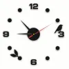 Clocks New Luminous Wall Clock Large Watch Horloge 3D DIY Acrylic Mirror Stickers Quartz Duvar Saat Klock Modern Mute Alarm Clock