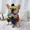 Giyim Yeni Fransız Bulldog Pet Köpek Kamuflaj Ceket Kış Sıcak Giysileri Hoodie Giyim Küçük Orta Köpekler İçin Kavur