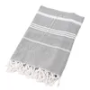 Serviette de bain à filet turc mou tassel en tissu doux Terry serviettes de plage adultes rayées voyage de camping châle solaire tapisserie 240415