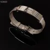 Zware industrie klassiek originele aangepaste luxe designer armband 3-kleuren alfabet gouden armband voor dames flash-tijd cadeau set optioneel