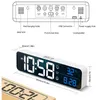 Relógios da mesa LED LED Digital DespertLel Relógio Relógio eletrônico recarregável com temperatura Data de soneca durante a semana Alarmes duplos 40 Ringtones