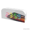 Schreibtischtischuhren farbenfrohe Spiegel digitaler Wecker Temperatur Datum 2 Anzeigemodus Nachtmodus Snooze 12/24H Dual USB -Ausgangsanschluss Elektronische LED -Takt