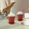 Tass jetables pailles 25 ensembles gâteau de jardinière petit pour le pudding en plastique tasse de fête