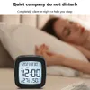 Desk Table Clocks Led Alarm Clock With Backlight Battery Operated LCD Display Temperature Humidity Monitor For Home Use Office School Home Decor