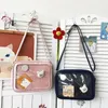 Totes luxe pu ita tas crossbody dames zoete lolita tassen schattige transparante pocket Japanse stijl schoudertortels en handtassen en handtassen