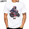 T-shirt maschile toprak razgatlioglu numero 54 gp t-shirt da corsa New Men Short Slve Boy Adventure Sport Casual Tops White Tops Motorcycle Rider TS T240425