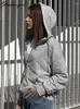 Sudaderas para mujeres sudaderas para mujeres Sweinshirts con cremallera blanca chalecos con capucha zip-up sudadera de algodón otoño sólido con cremallera de gran tamaño