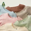 Covers Amila baby thermisch ondergoed 2022 herfst nieuwe pure kleur warme jongens meisjes meisjes comfortouw zacht kinderpak huiskleding mode