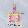 Keychains Lanyards Creative Cartoon Picture Frame Keychains Candy Color DIY Photo Frame Keyring Cute Bag Pendant For Women Girls Birthday Gifts