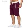 B04N Herrshorts plus S-3XL Män kör shorts Patchwork Training Shorts Zipper Pockets Gym Sports Snabbt Dry Short Casual Fitness Shorts 2023 Ny D240426