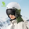 Gants gants de ski QUNATURES Gardez les hommes et les femmes chaudes des vélos de route de montagne à vent de la montagne Fullfinger Gants épaissis