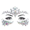 GDNK Tattoo Transfer 3D Sexy Face Tattoo Crystal Stickers Temporary Tattoos Glitter Fake Tattoo Rhinestones Masquerade Women Party Face Jewels Tattoo 240427