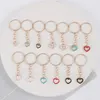 Keychains 13pcs Fashion Leisure Love Heart Keychain Migne Alloy Drips Huile Chain de clé Pours Sac Sac Sac à dos Backpack Charm Party Favors Accessoires