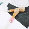 2024 Bamboo Face Cleaning Brush Soft Boar Bristle Beauty Face Tool Skincare Skin Deep Cleaning Exfoliating Lip Brush for Woman- for Skincare Exfoliating Brush