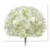 Decorative Flowers Wedding Background Decoration Artificial Rose BabysBreath Flower Row Floral Arrangement Road Lead Ball Table Centerpiece