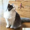 Cat Toys 5 100pc Interactive Feather Toy Accessories False Mouse Worm med Bell Replacement Refill Foam Ball Training Kitte HomeFavor Dh2kx