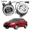 Eemrke LED Foglight Assembly 30W/ 40W for Dongfeng S30 2014-2018 clear Lens + Angel Eyes DRL DAYTIMEランニングライト12V PTFカーアクセサリー