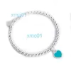 Fashion Blue Heart Bracelet S925 Sterling Silver Email Love Boeddha kralen