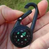 Kompass multifunktionell smart vandring metallplast Carabiner Mini Compass Thermometer Keychain (slumpmässig färg)