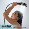 Łazienka głowice prysznicowe 5 trybów regulowane wielofunkcyjne głowica prysznicowa pod wysokim ciśnieniem Oszczędzanie wody duży panel silikonowy masaż łazienki akcesoria łazienkowe