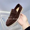 Casual skor mångsidiga loafers får fleece metall spänne design platt fast färg vår höst dagligen promenad unisex