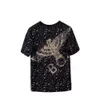 عصري العلامة التجارية الجديدة من Eagle Sky Star Printed T-Shirt فضفاضة الرجال والسيدات في الصيف جولة العنق القصيرة زوجين الأكمام نفس النمط