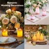 Cracked Led Candle Remote Control Flameless Electric Candles Lamp Pillar Candle Flickering Tealight Candle for Christmas Wedding 240416