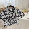 Vêtements de vêtements 2-9t enfants vêtements garçons motif floral chemisier chemisier courte 2pcs tenues de fête d'été beau