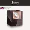 Embers Luxry Single Watch Winder Battery Wood Shaker Watch Box Automatisk Winder Glass Storage Case Mabuchi Motro 240412