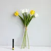 Decoratieve bloemen kunstmatige pu tulpen boeket echte aanraakstam bruiloft nep bloem arrangement thuiskantoor decor