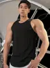 Men's Tank Tops Men Vest Pure Cotton Bodybuilding Motion Outerwear Sweatshirt Undershirt Camiseta Gym Hombre 2024