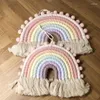 Decorative Figurines Rainbow Wall Hanging Decor Boho Ornament For Birhday Party Baby Room Nursery Classroom Wide Applications B03E