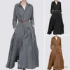 Basic Casual Dresses Office Lady Dress Chic Anti-Pilling Autumn Dress Casual Holiday Party A-Line Shirt Dress Streetwear