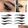 Outils de paupières en gros de 4 paires Eyes autocollants Style Cat Eyeliner Y Temporaire Double Riche à paupières Smoky Tattoo Eye Makeup Drop Livraison OT6HD