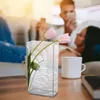 Clear Acrylic Vase Desktop Vase Bookshelf Decor Book Shape Vase Flower Arrangement Ware for el Home Office Wedding Decoration 240417