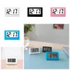 Desk Table Clocks Mini LCD Digital Dashboard Clock Desktop Electronic Clock Mute Portable Clock Silent Desk Time Display Clock For Home Office Car