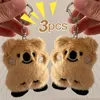 13pc süße Plüsch Koala Schlüsselbund Spielzeug ausgestopft Tierpuppenspielzeug Nachahmungskaninchenfell Fluffy Rucksack Bag Anhänger Mädchen Geschenke 240416