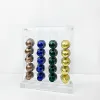 Rack 20/48 PCS Akryl Nespresso Originallin kaffepod Holder Rack Capsule Lagring Kylskåp Tower Stand Pod Coffee Holder