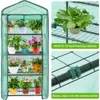 Greenhouse Garden Small Plastic Plant Green House 4Tier Rack Stand Portable Greenhouses With Durable PE Cover for Seedling Home 240415