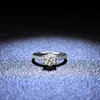 Stone D-Color Mosang Ring Dames Pure Sier One Multiple Classic Crown Six Claw Wedding Live Streams