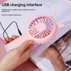 Electric Fans 2024 New Cartoon Cute Pet Handheld USB Mini Fan With Stand Tabletop Outdoor Pocket Fan