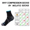 Meias 1Pairs homens homens meias casais Casais Pressão elástica Meias de compressão ao ar livre Trail esportiva Running Cycling Socks Boat Boat