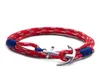 4 Tamaño Ártico 3 Pulsera de cuerda roja de hilo azul Anchor de acero inoxidable Ancla Tom Hope Bracelet con caja y etiqueta TH8 KKA60869936737
