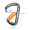 Accessories 30kN Climbing Carabiner Heavy Duty DShaped Carabiners Mountain Caribiniers for Climbing Mountaineering Rappelling Camping