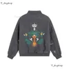 Ny designer 24SS Herrens kvinnamodmärke Rhude Flower Letter Brodery Woolen Bomber Suit Loose Jacket Coat Huvjackor Rockar 843