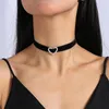 Choker Fashion Black Velvet Hollow Heart Chokers Neckalce For Women Girls Party Holiday Jewelry Gifts