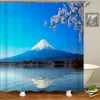 Rideaux de douche rideaux de douche de salle de bain Mount Fuji Courettes de bain étanche à imprime 3D 180 * 180 Tissu en polyester lavable