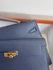 20 cm märke axelväska senaste designer handväska dubbla sidosidan lyxhandväska Italien epsom läder helt handgjorda sömmar många färger